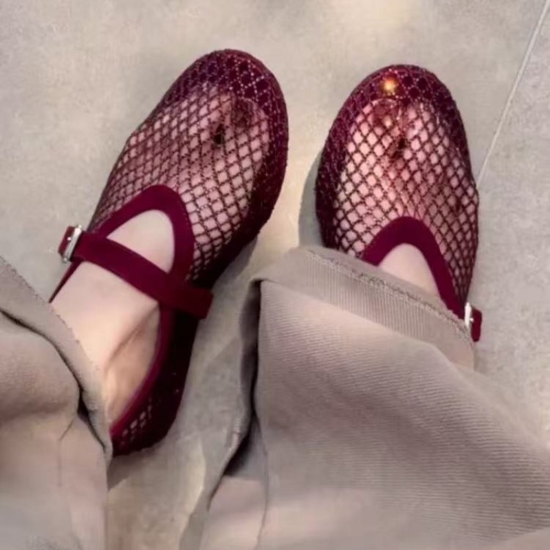 Women'S Shoes Large - Sandali Baotou con strass intagliati da