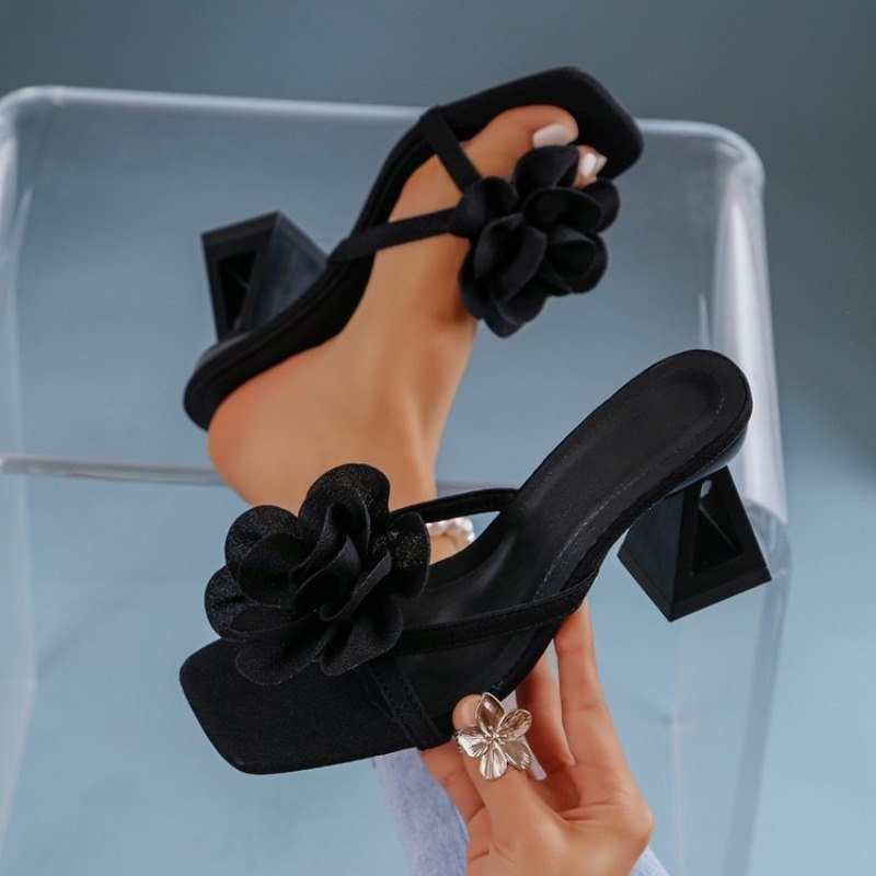 Women'S Shoes Quality - Sandali da Donna con Decorazione Floreale