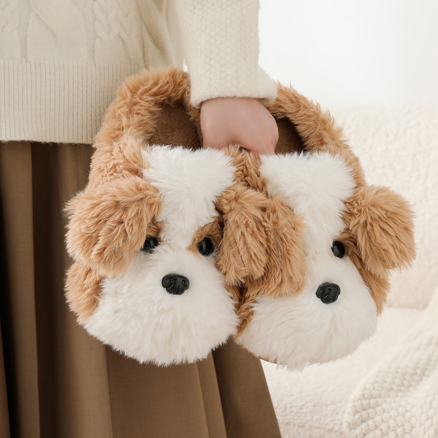 Women'S Shoes Hush Puppies - ZUOFU Pantofole di Peluche a Forma