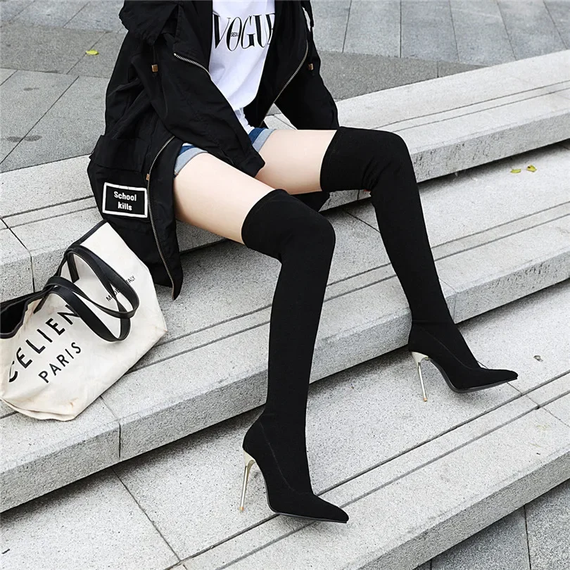 Stivali sopra il ginocchio leo - Sock Boot Women recensione e prezzo